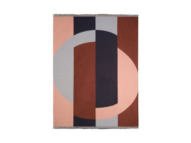 Cotton throw with graphic pattern ECLIPSE Case