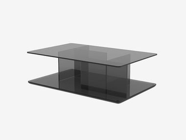 Rectangular tempered glass coffee table LUCENT Case