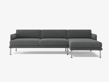Sofá 3 lugares de tecido com chaise-longues NORDIN Case