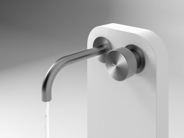Wall-mounted stainless steel washbasin tap CYLINDER A Cassica Baths