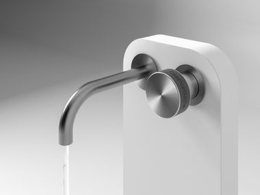 Wall-mounted stainless steel washbasin tap CYLINDER C Cassica Baths