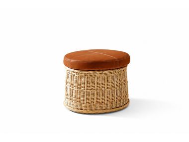 Rattan pouf HOTTE Cassina