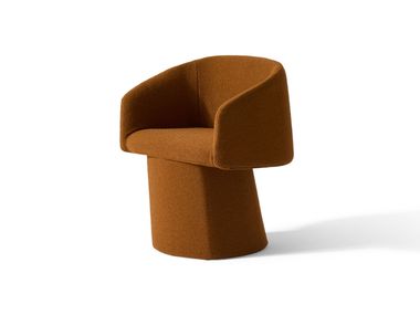 Trestle-based fabric chair with armrests PLINTEA Cassina