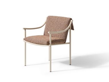 Fabric garden chair with armrests VIDALENTA Cassina