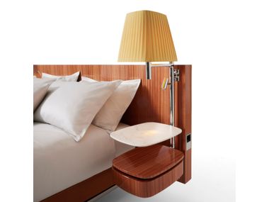 VOLAGE EX-S NIGHT WOOD Wooden bed with integrated nightstands By ...