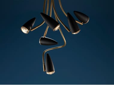 Luminária pendente LED giratória de metal com pintura CICLOITALIA FLEX C6