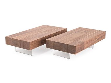 Rectangular low walnut coffee table LINGOTTO Cattelan Italia