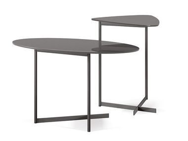 Crystal and steel side table PAT Cattelan Italia