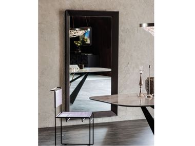 Rectangular framed leather mirror TAXEDO MAGNUM Cattelan Italia