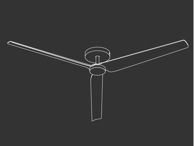 Decken- Raumventilator mit integrierter Beleuchtung ARIACHIARA 16 Ceadesign