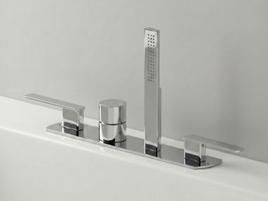 4 hole thermostatic stainless steel bathtub mixer AYLA 40 Ceadesign