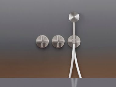 Recessed thermostatic stainless steel bathtub / shower mixer with hand shower CRX 54 Ceadesign