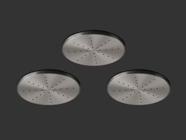 Composition of ceiling-mounted stainless steel rain shower heads FREE IDEAS 249 Ceadesign
