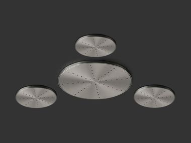 Composition of ceiling-mounted stainless steel rain shower heads FREE IDEAS 250 Ceadesign