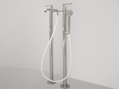 Miscelatore per vasca da terra in acciaio inox con doccetta LUTEZIA 36 Ceadesign