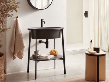 Mobile lavabo da terra singolo CATINO OVALE Ceramica Cielo