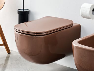 Wc sospeso filo parete in ceramica senza brida ERA Ceramica Cielo