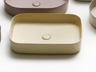 Countertop rectangular ceramic washbasin SHUI COMFORT Ceramica Cielo