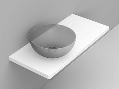 Einzel- Waschtisch aus Keramik OLTRE Ceramica Dolomite