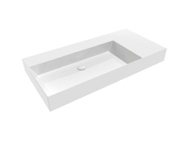 Ceramica Flaminia, APPLIGHT Lavabo rettangolare in ceramica con piano