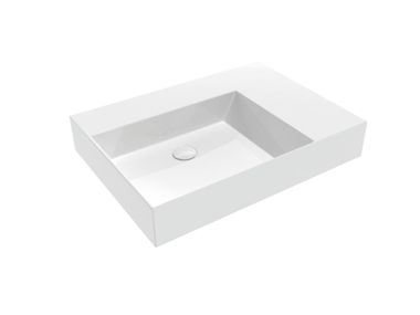 Ceramica Flaminia, APPLIGHT Lavabo rettangolare in ceramica con piano