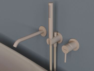 Recessed brass bathtub set LOOK Ceramica Flaminia