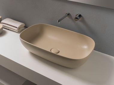 Single countertop ceramic washbasin LE CIOTOLE - B6R60 Ceramica Globo