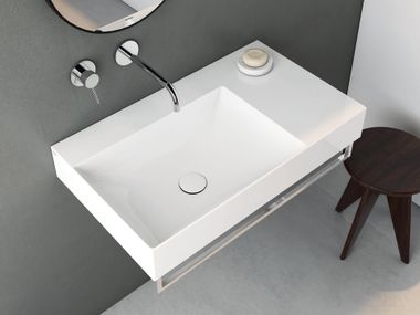 Rectangular ceramic washbasin LE LASTRE - B6R80S Ceramica Globo