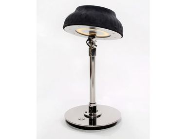 Stainless steel and leather table lamp HOBLO' Chiaro di Luna