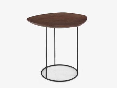 Table d'appoint en acier et bois PEBBLE Cinna