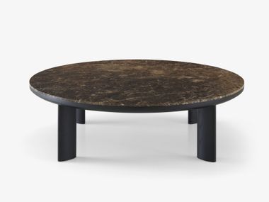 Tables basses ronde avec plateau en marbre SARAGOSSE Cinna