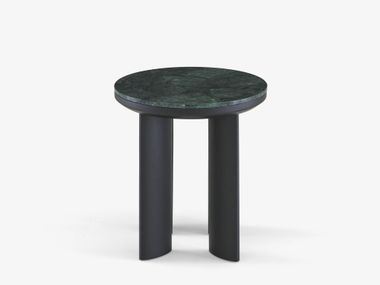Table d'appoint hautes ronde avec plateau en marbre SARAGOSSE Cinna