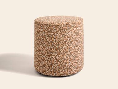 Round fabric pouf BUREN AUTUMN FLORAL Clovi Paris