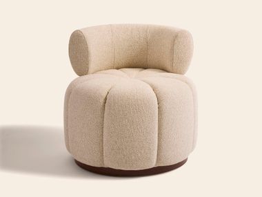 Loungesessel aus Stoff mit Armlehnen GAINSBOURG LINEN TWEED Clovi Paris