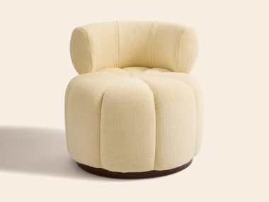 Fabric easy chair with armrests GAINSBOURG SOFTNESS OF DAWN LINEN Clovi Paris