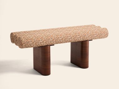 Fabric bench POMPIDOU AUTUMN FLORAL Clovi Paris
