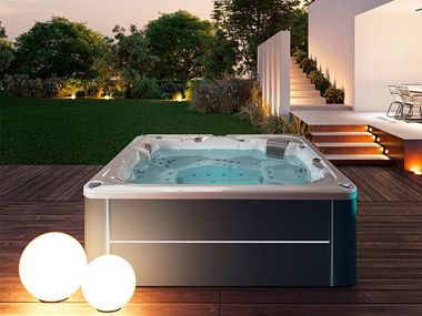 Outdoor hydromassage rectangular minipool AQUALINEA Colacril