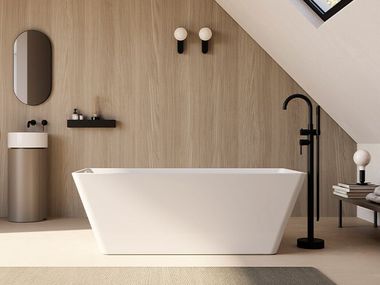 Freestanding rectangular acrylic bathtub FIRENZE Colacril