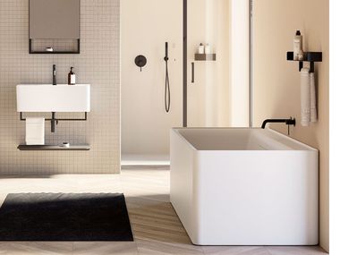 Freestanding hydromassage acrylic bathtub MONTECATINI Colacril