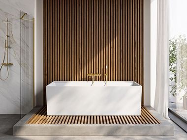 Rectangular freestanding acrylic bathtub VOGUE Colacril