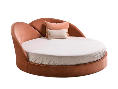 Letto rotondo imbottito in tessuto BLOOMS Alexandra