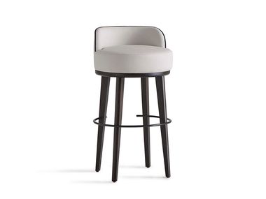 High low back leather stool CLUB Alexandra