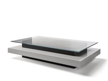 Rectangular glass coffee table DETROIT Alexandra