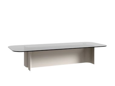 Low glass and iron coffee table KENTIA Alexandra