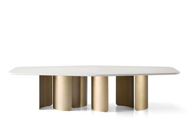 Steel and wood dining table ONDA Alexandra
