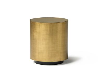 Round glass and iron coffee table SEVEN Alexandra