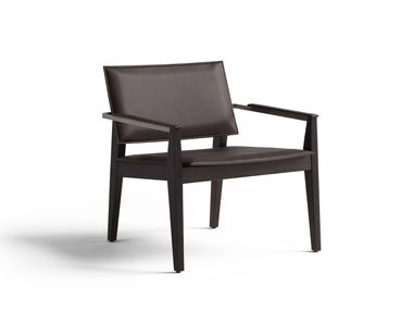 Poltroncina in pelle con braccioli TEMPO Alexandra