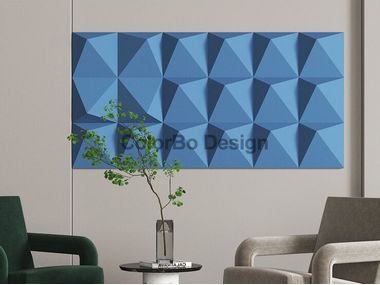 Wand- Akustikplatte aus PET 3D DIAMOND Colorbo