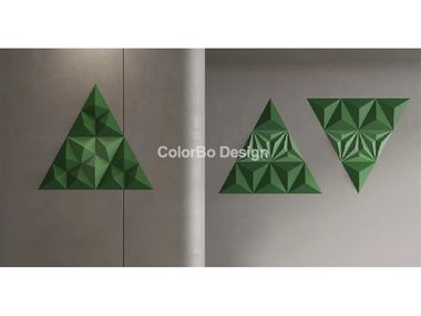 Wand- Akustikplatte aus PET 3D TRIANGLE Colorbo