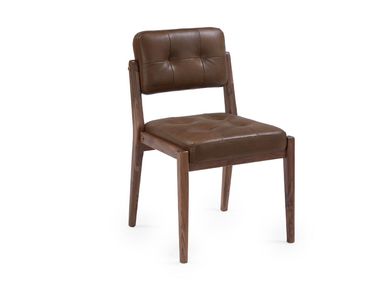 Silla tapizada de cuero sin brazos AXEL Commune